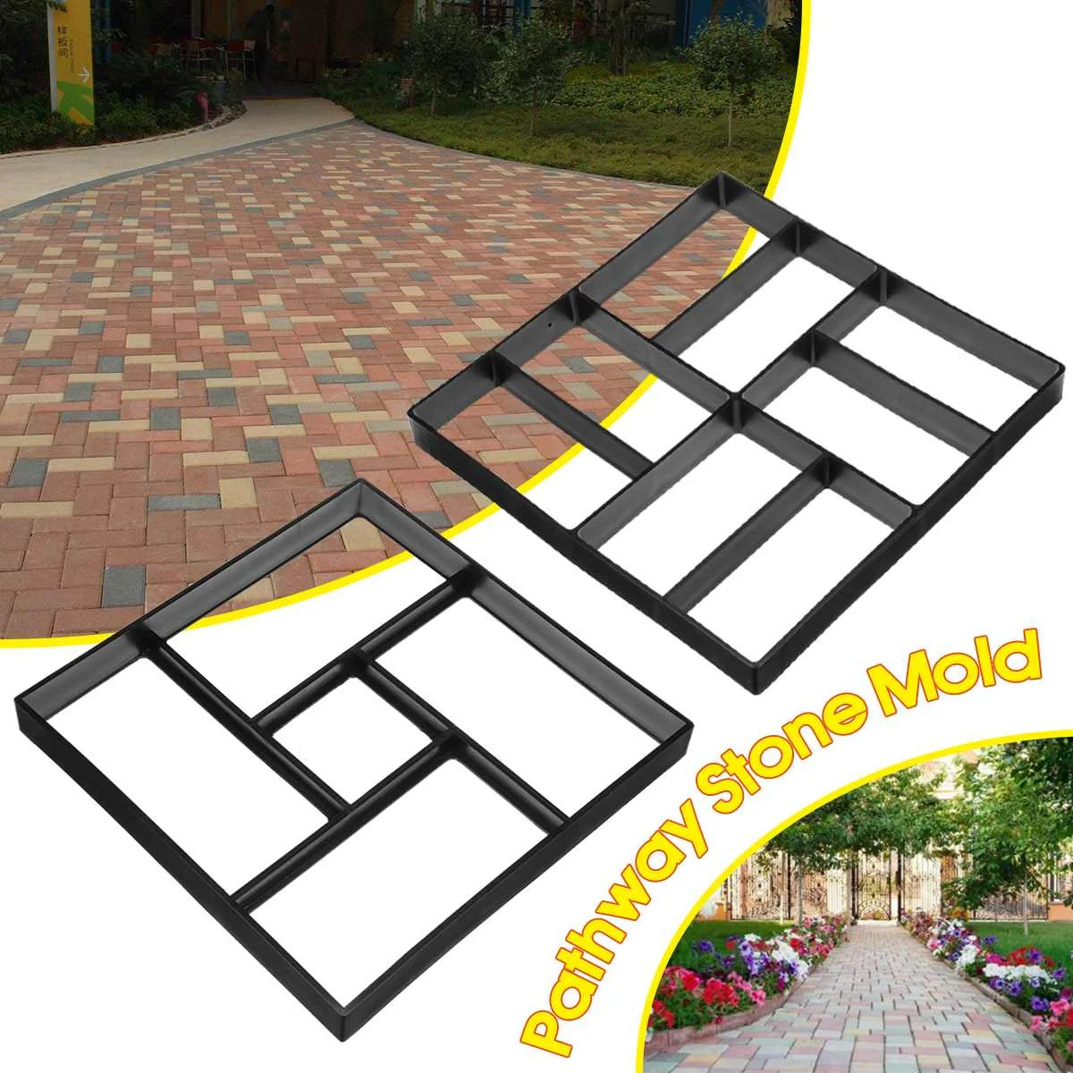 New DIY Plastic Pavement Brick Concrete Stepping Stone Cement Mould Paving Road Mold Path Maker Garden Decoration Paving Molds
New DIY Plastic Pavement Brick Concrete Stepping Stone Cement Mould Paving Road Mold Path Maker Garden Decoration Paving Molds