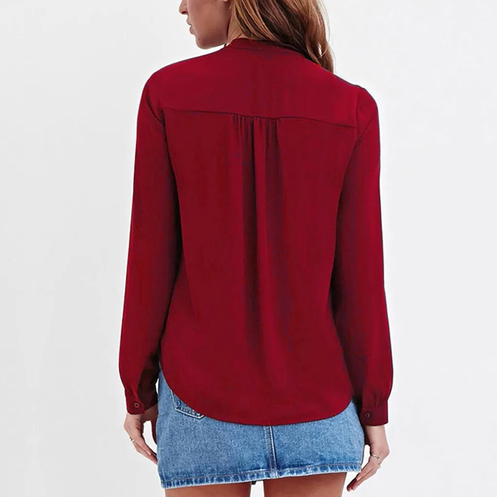 2020 Hot Women's Shirts For Spring Female V Neck Strap Long Sleeve Oversize Fashion Tops Female Elegant Top Autumn Blouse
2020 Hot Women's Shirts For Spring Female V Neck Strap Long Sleeve Oversize Fashion Tops Female Elegant Top Autumn Blouse