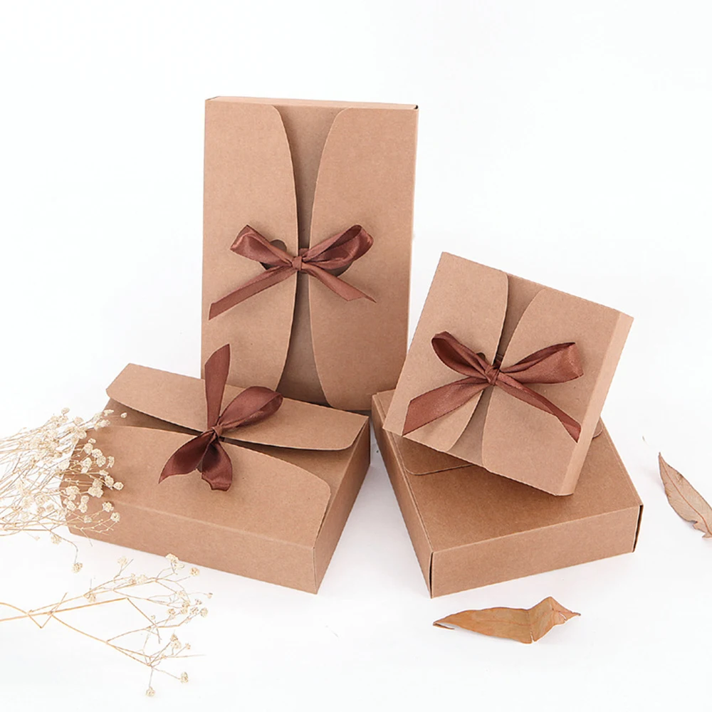 Square Kraft Paper Box Cardboard Package Valentine's Day Gift Candy Storage Boxes Gift Packing Box With Ribbons Home Organizer
Square Kraft Paper Box Cardboard Package Valentine's Day Gift Candy Storage Boxes Gift Packing Box With Ribbons Home Organizer