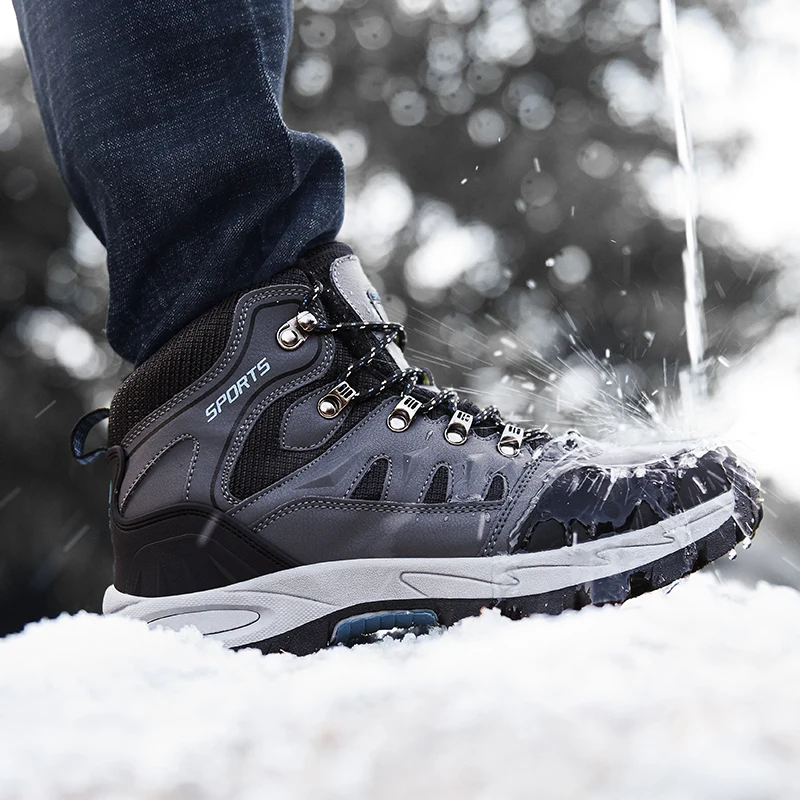 2020 Winter Fur Hiking Boots Men Outdoor Warm Waterproof Leather Walking Shoes Couple Ankle Boots Men Durable Fishing Boot Man
2020 Winter Fur Hiking Boots Men Outdoor Warm Waterproof Leather Walking Shoes Couple Ankle Boots Men Durable Fishing Boot Man