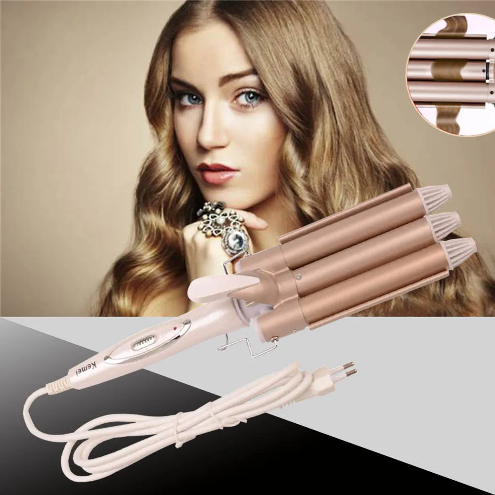 Three-barrel Waver Hair Curler Iron Ceramic Wand Quickly Warm Convenient And Fast 110-220 V Hairstyles Beauty Tool Hair Waver
Three-barrel Waver Hair Curler Iron Ceramic Wand Quickly Warm Convenient And Fast 110-220 V Hairstyles Beauty Tool Hair Waver