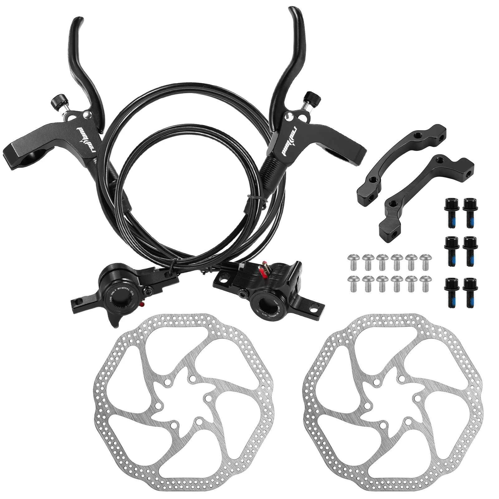 2pcs Hydraulic Bike Disc Brake Kit 160mm Disc Brake Rotor Aluminum Front Rear Caliper Disc Brake Bike Steel Rotors with 12 Bolts
2pcs Hydraulic Bike Disc Brake Kit 160mm Disc Brake Rotor Aluminum Front Rear Caliper Disc Brake Bike Steel Rotors with 12 Bolts