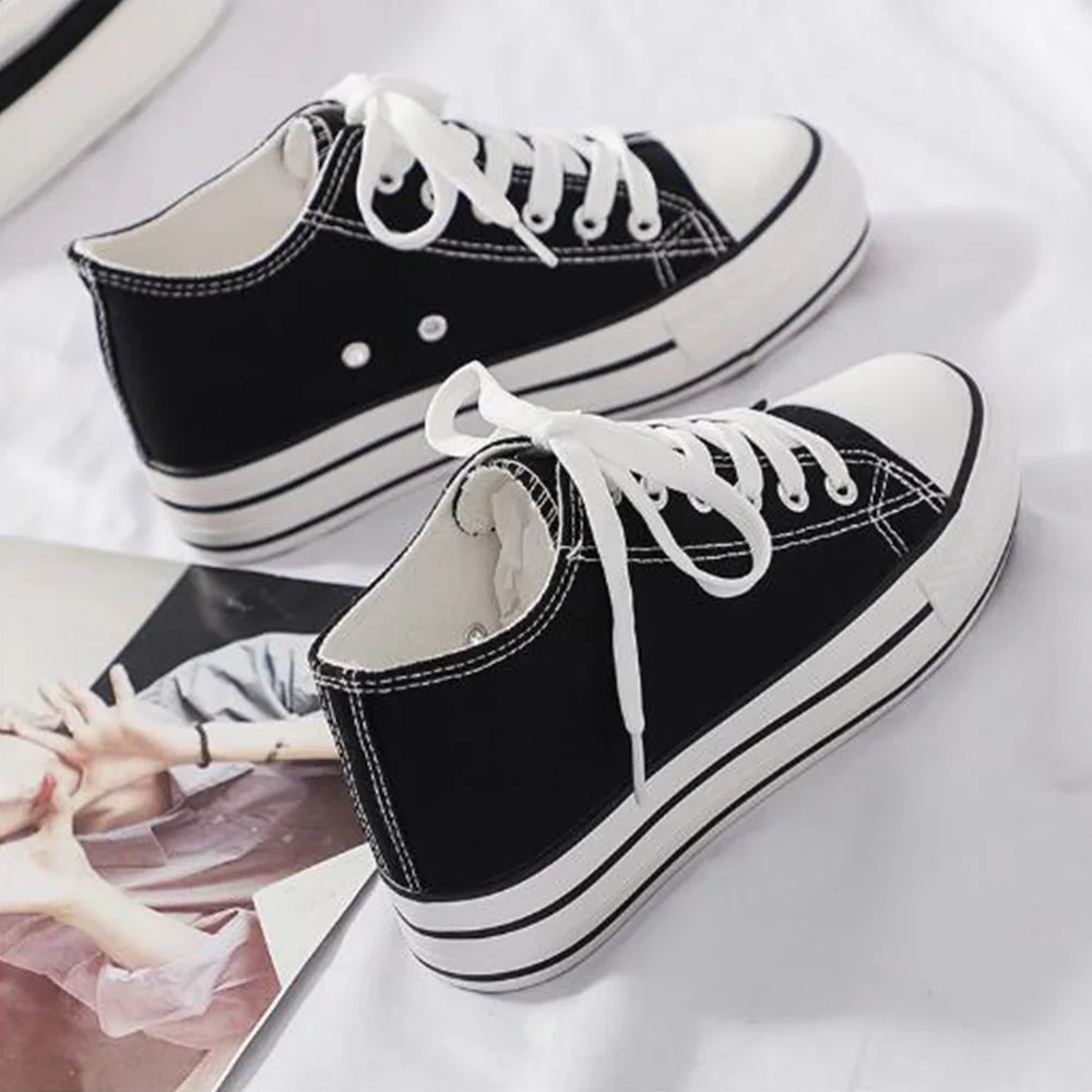Sneakers Women Canvas High Top Platform Sneakers 2.5cm Lace Up Casual Breathable Outdoor Leisure Shoes
Sneakers Women Canvas High Top Platform Sneakers 2.5cm Lace Up Casual Breathable Outdoor Leisure Shoes