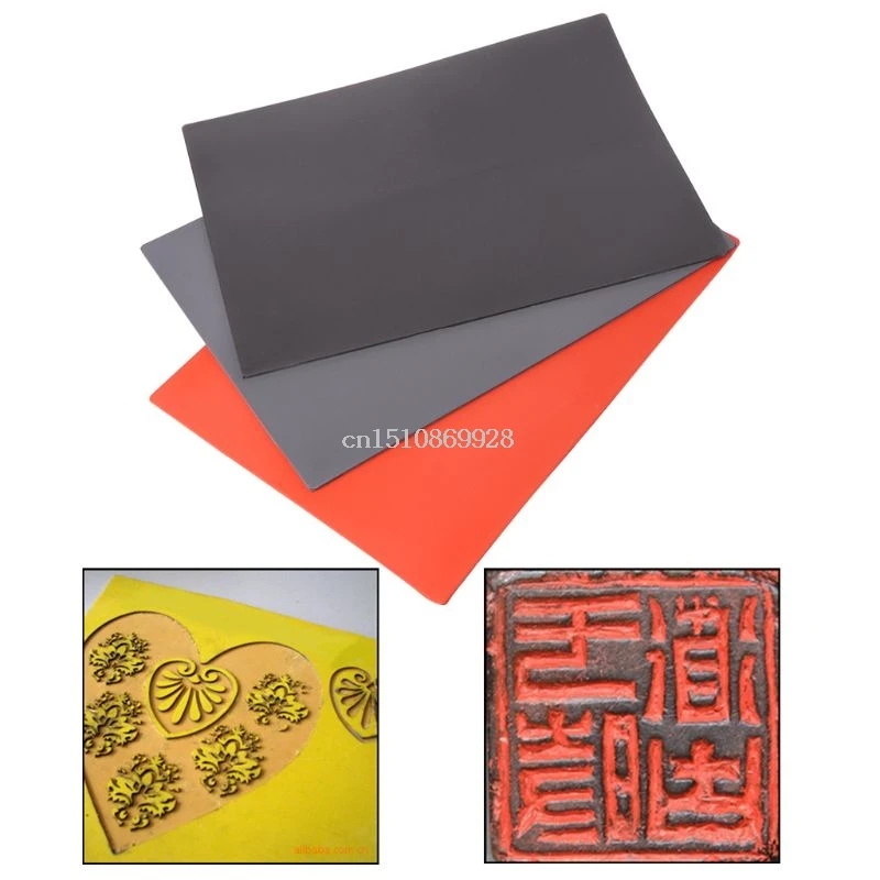 

1pc Laser Rubber Sheet Oil Abrasion Resistance Precise Printing Engraving Sealer Stamp A4 Size 297 x 211 x 2.3mm