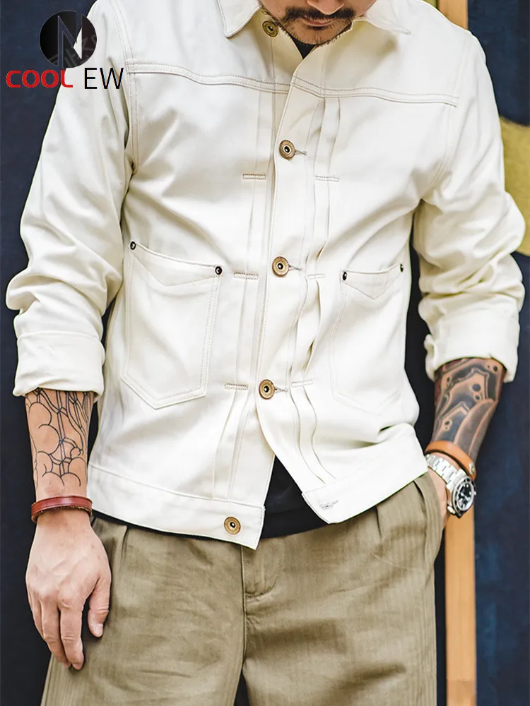 2022AW American Retro Paris Buckle White Ranch Denim Jacket Washed Denim Motorcycle Short Jacket Men
2022AW American Retro Paris Buckle White Ranch Denim Jacket Washed Denim Motorcycle Short Jacket Men