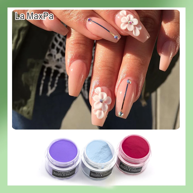 LaMaxPa акриловый порошок для ногтей 10 г/кор. медленно сухие 3D Советы украшения