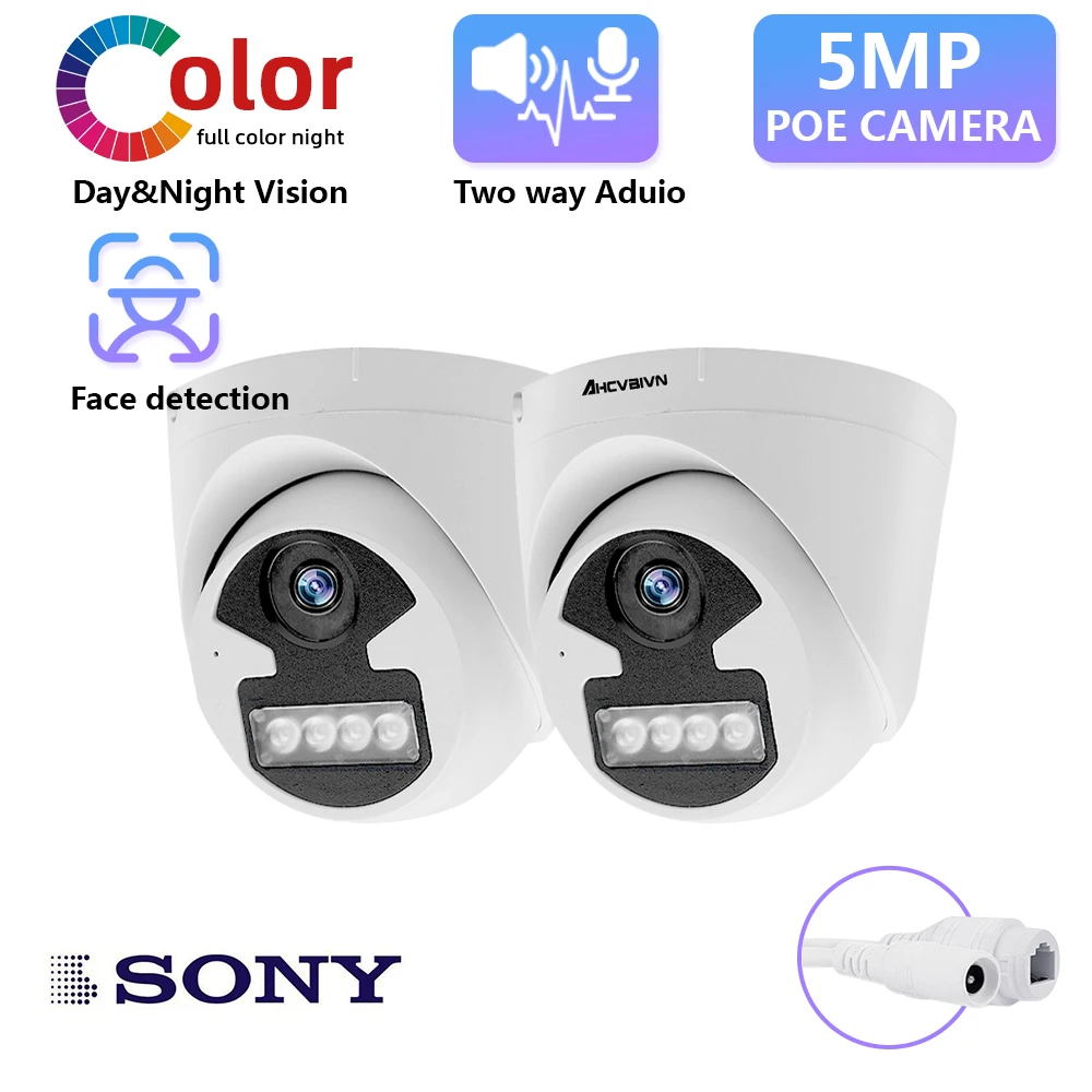 Face Detection Two Way Audio 5MP Full-color Network poe IP Camera H.265 Support POE Security camera intdoor Dome camera IR LEDs
Face Detection Two Way Audio 5MP Full-color Network poe IP Camera H.265 Support POE Security camera intdoor Dome camera IR LEDs