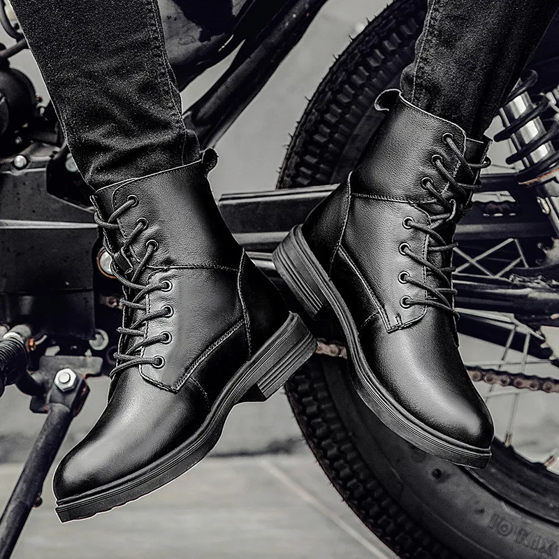 Men Leisure Shoes Men's Casual Leather Shoes Men Fashion Loafers For High Sneakers Mens Hightop Black Man Shoe Top Causal 
Men Leisure Shoes Men's Casual Leather Shoes Men Fashion Loafers For High Sneakers Mens Hightop Black Man Shoe Top Causal