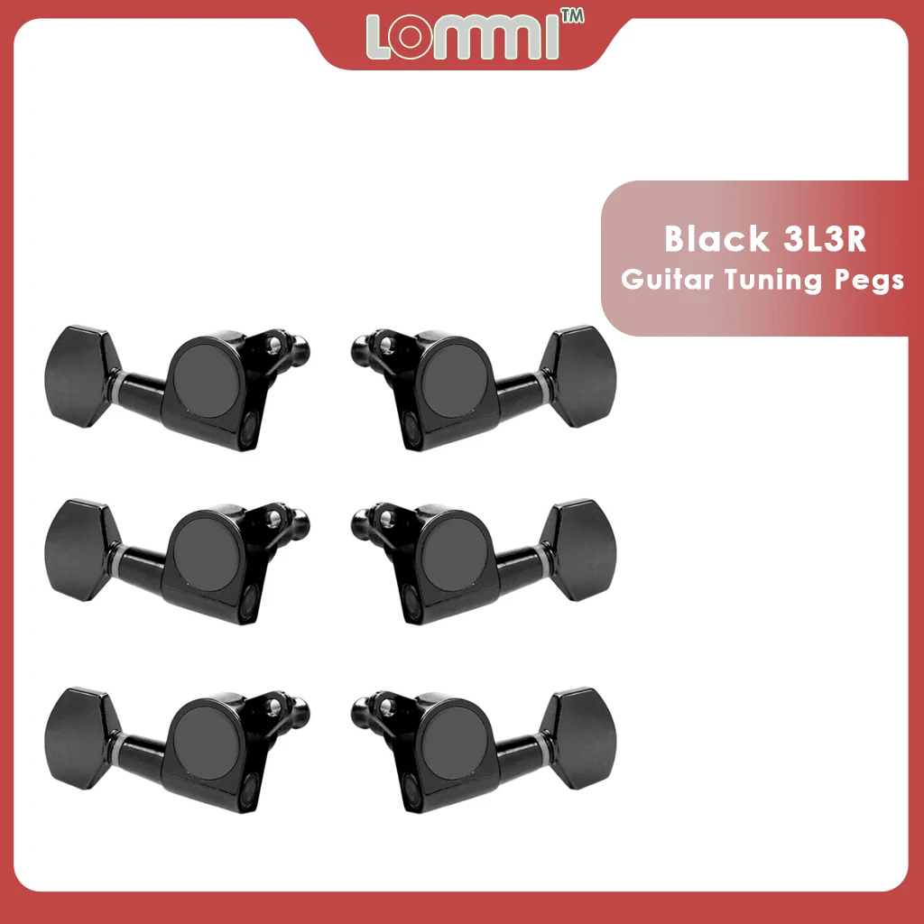 LOMMI Electric Locking Tuners Guitar Tuning Pegs Keys Machine Heads Black 3L3R1:15 Ratio For LP SG Style Electric Guitars
LOMMI Electric Locking Tuners Guitar Tuning Pegs Keys Machine Heads Black 3L3R1:15 Ratio For LP SG Style Electric Guitars