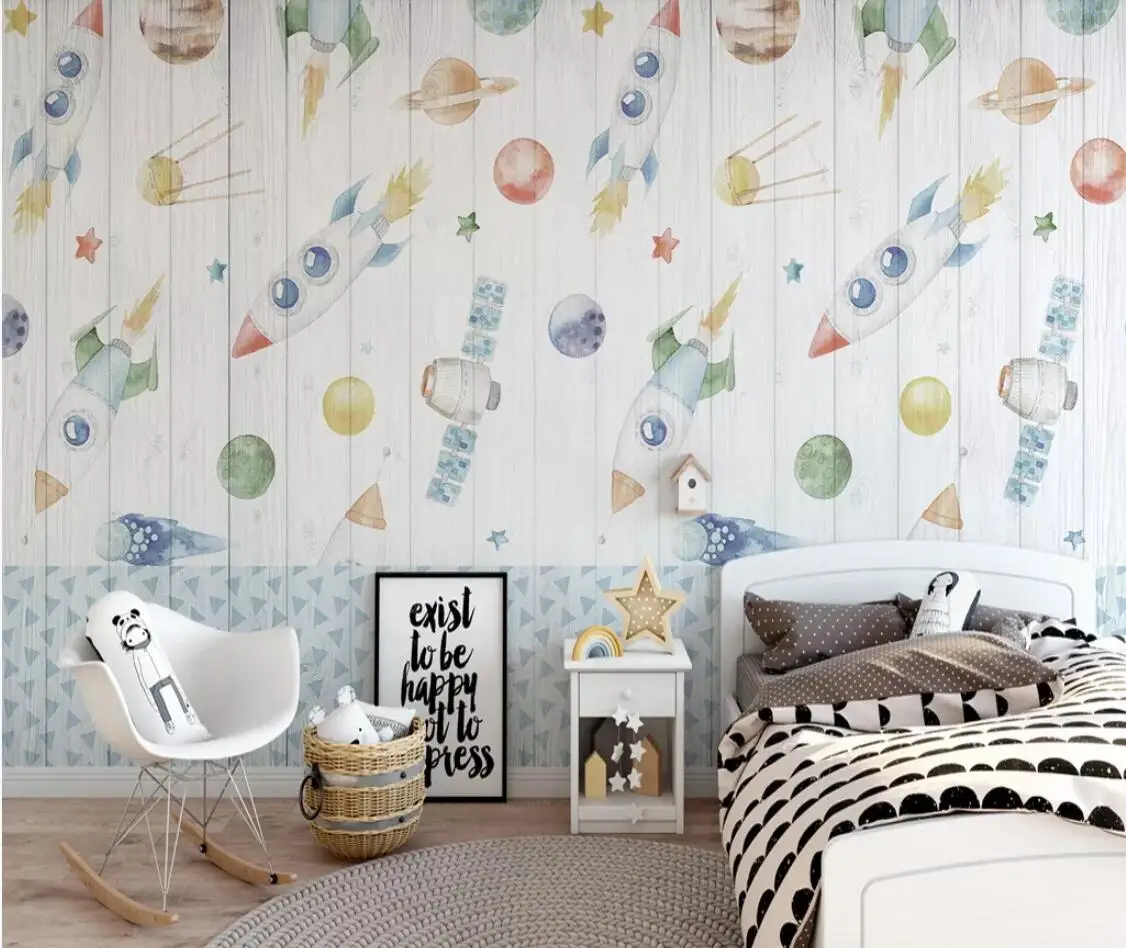 Carton Mural Rocket Board Wallpaper Luxury Wall Painting Kids Bedroom Wall Art HD Canvas Prints Wood Wall Paper Home Decor
Carton Mural Rocket Board Wallpaper Luxury Wall Painting Kids Bedroom Wall Art HD Canvas Prints Wood Wall Paper Home Decor