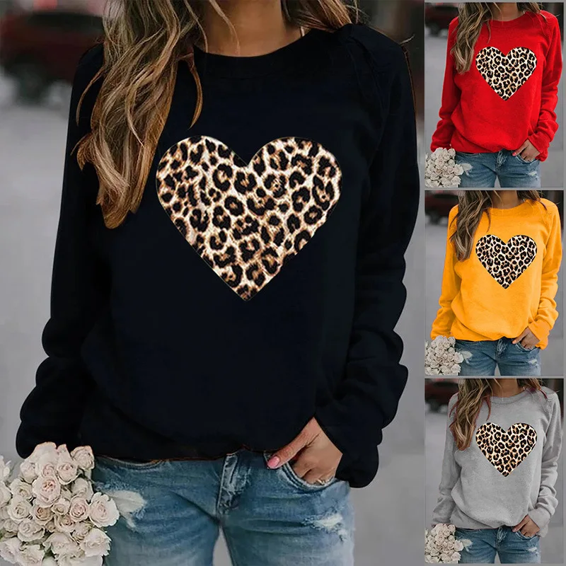 FAKUNTN Leopard Heart Printed Hoodies Women Fleece Long Sleeve O Neck Loose Sweatshirt Girls Women Hoodie Pullovers Winter
FAKUNTN Leopard Heart Printed Hoodies Women Fleece Long Sleeve O Neck Loose Sweatshirt Girls Women Hoodie Pullovers Winter