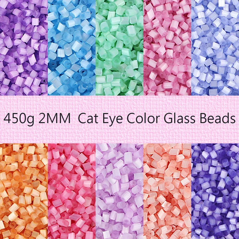 Wholesale 450g 2mm Cat Eye Color Glass Bead Solid Color Czech Tube Seed Spacer DIY Beads for Jewelry Making Accessories
Wholesale 450g 2mm Cat Eye Color Glass Bead Solid Color Czech Tube Seed Spacer DIY Beads for Jewelry Making Accessories
