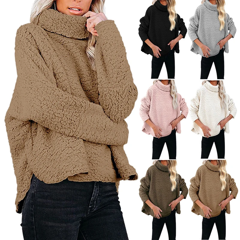 Autumn And Winter Plush Turtleneck Long Sleeve Women Sweaters Fashion Casual Loose All Match Solid Woolen Cloth Ladies Sweaters
Autumn And Winter Plush Turtleneck Long Sleeve Women Sweaters Fashion Casual Loose All Match Solid Woolen Cloth Ladies Sweaters