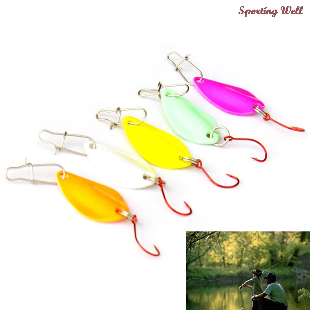 New Arrival 1 set of 5 Metal Spoon Hook Fishing Lures Bait Spinner Baits Bass Tackle Box 
New Arrival 1 set of 5 Metal Spoon Hook Fishing Lures Bait Spinner Baits Bass Tackle Box