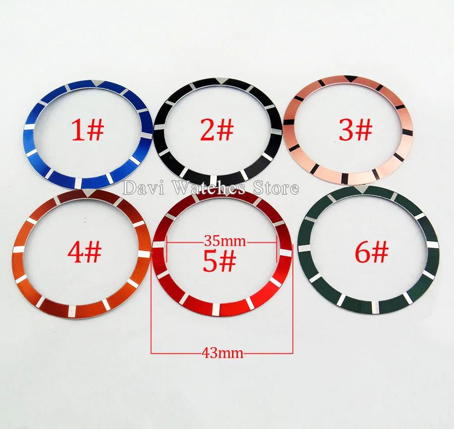 

Hot Selling 43mm Aluminum Material Watch Bezel Insert Fit 46mm Watch