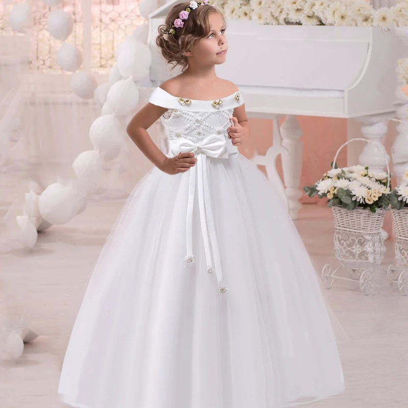Elegant Flower Girl Dresses Lace Applique Half sleeve Tulle O-Neck Girls First Communion Dress For Ceremony Birthday Party Dress
Elegant Flower Girl Dresses Lace Applique Half sleeve Tulle O-Neck Girls First Communion Dress For Ceremony Birthday Party Dress