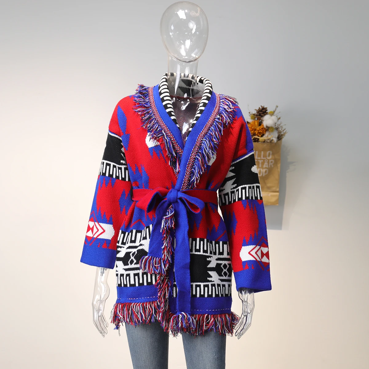 Jastie Women's Red Western Cardigan Cashmere Wool Sweater Tassel Lapel Long Sleeve Winter Sweaters 2021 Women Jacket Overcoat
Jastie Women's Red Western Cardigan Cashmere Wool Sweater Tassel Lapel Long Sleeve Winter Sweaters 2021 Women Jacket Overcoat