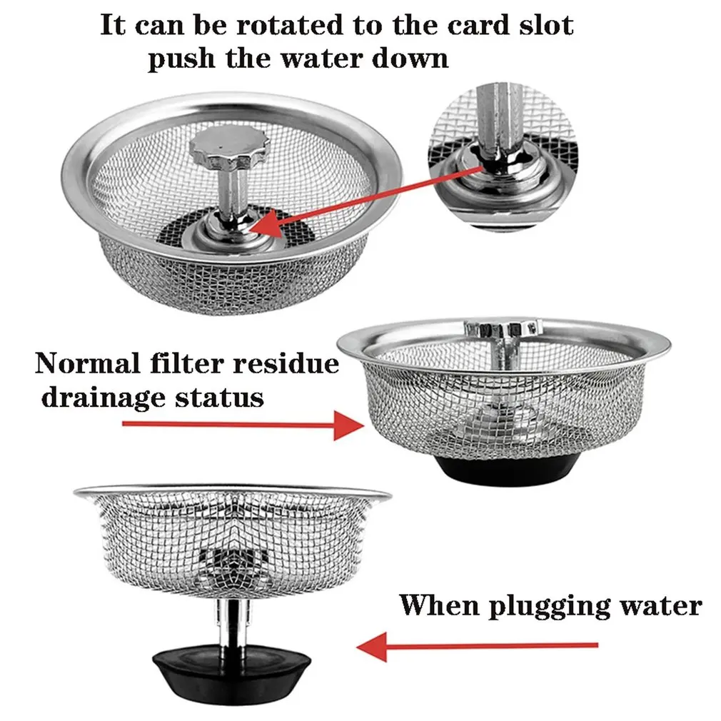 Stainless Steel Sink Strainer Waste Disposer Outfall Strainer Sink Filter Hair Sewer Outfall Kitchen Accessories Kitchen Tool
Stainless Steel Sink Strainer Waste Disposer Outfall Strainer Sink Filter Hair Sewer Outfall Kitchen Accessories Kitchen Tool