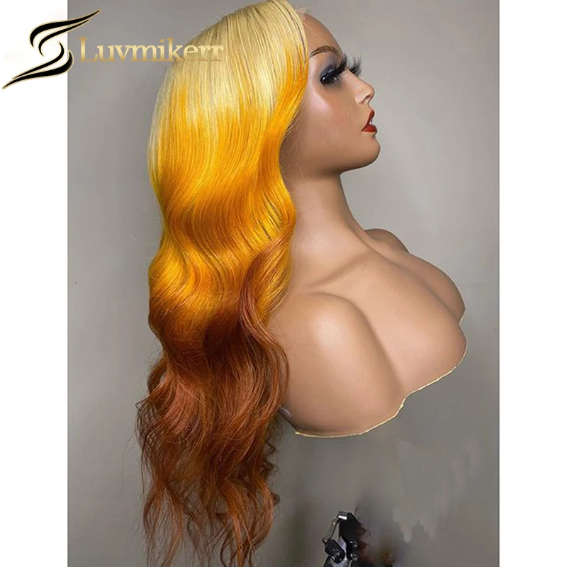 Ombre 613 Blonde Colored Ginger HD Transparent Lace Frontal Wigs Body Wave Pre Plucked Human Hair Wig For Women Bleached Knots
Ombre 613 Blonde Colored Ginger HD Transparent Lace Frontal Wigs Body Wave Pre Plucked Human Hair Wig For Women Bleached Knots