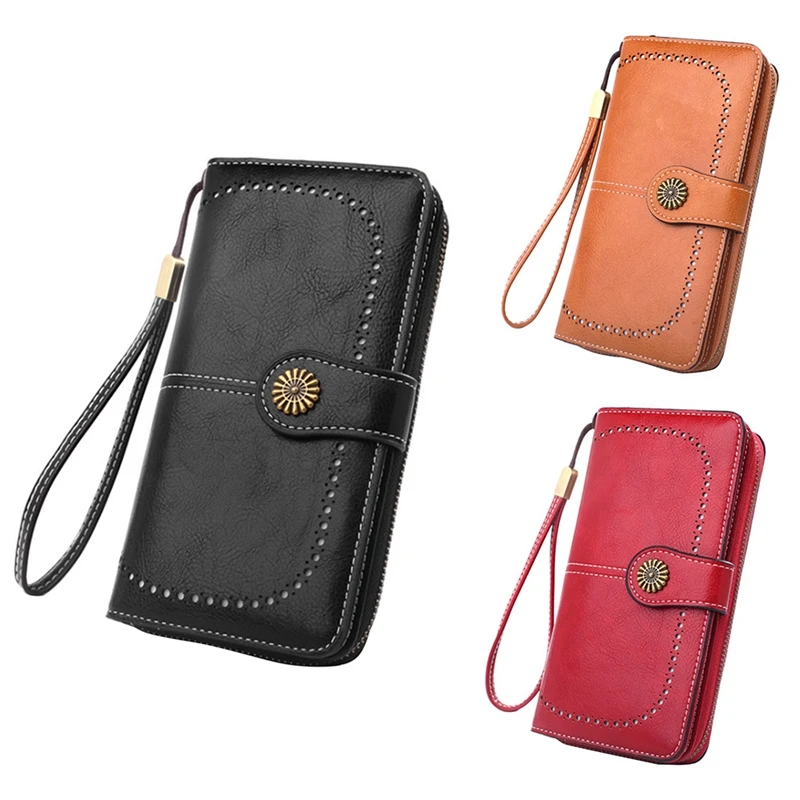Skin Leather Women's Long Wallet Hollow Out Buckle Wallets Credit Card Clutch Purse Card Bag Luxury Clutch Purses
Skin Leather Women's Long Wallet Hollow Out Buckle Wallets Credit Card Clutch Purse Card Bag Luxury Clutch Purses