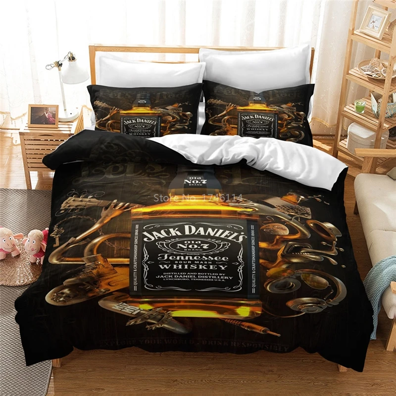 Jack Whiskey 3D Print Fashion Drinking Bedding Set Duvet Cover Sets Bed Linen Bedclothes Home Textile Twin Full Queen King Size
Jack Whiskey 3D Print Fashion Drinking Bedding Set Duvet Cover Sets Bed Linen Bedclothes Home Textile Twin Full Queen King Size
