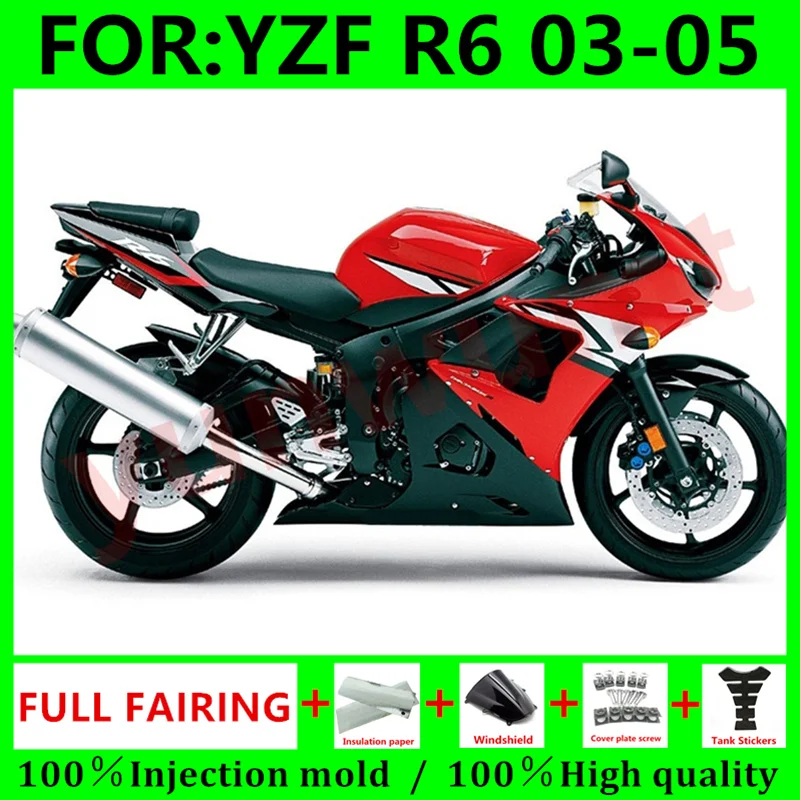 NEW ABS Motorcycle Injection mold Fairing kit for YAMAHA YZFR6 03 04 05 YZF R6 2004 Bodywork Fairings 2003 - 2005 set red white
NEW ABS Motorcycle Injection mold Fairing kit for YAMAHA YZFR6 03 04 05 YZF R6 2004 Bodywork Fairings 2003 - 2005 set red white