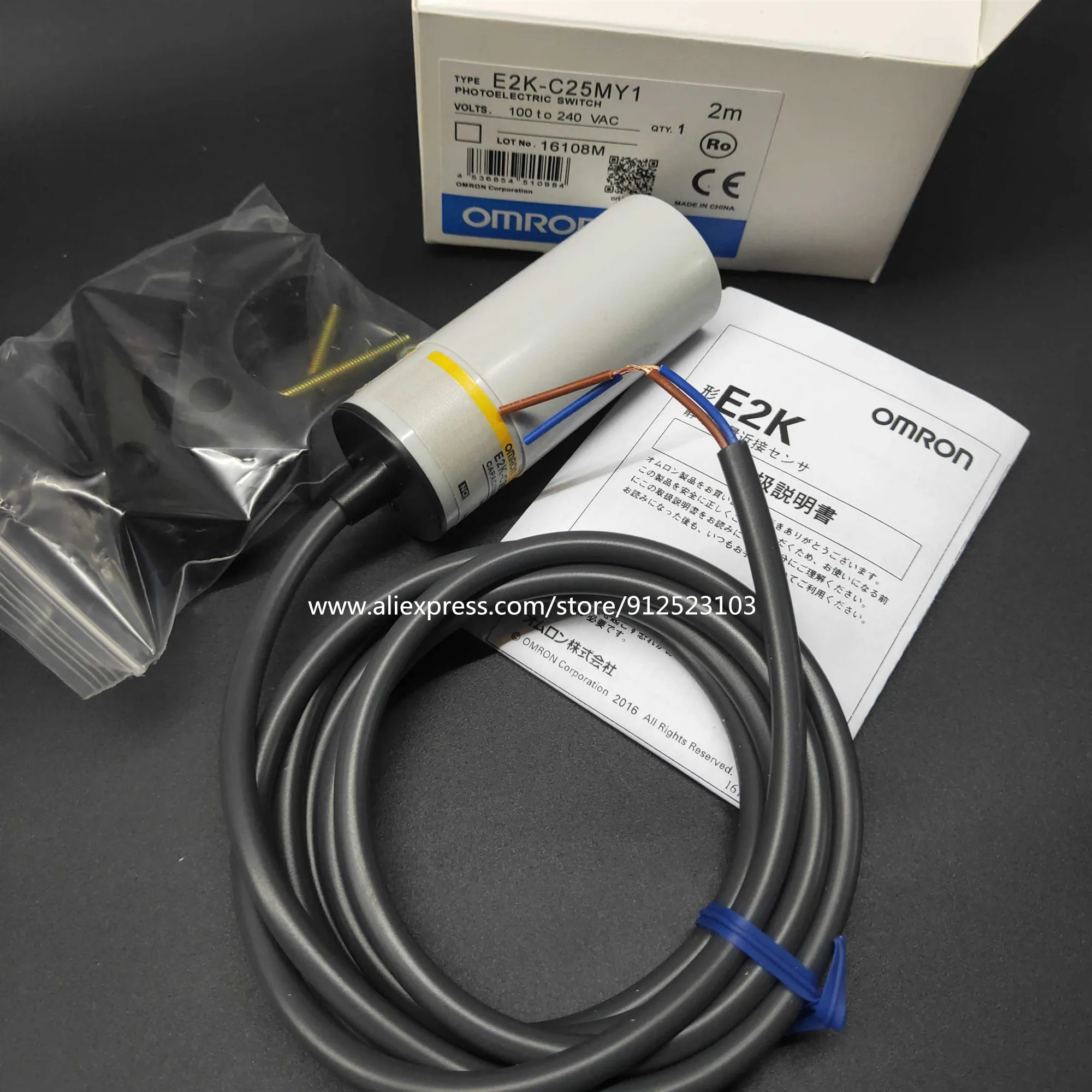 Omron E2K-C25MY1 AC Two-wire NO New High Quality Capacitive Proximity Switch Sensor with Adjustable Sensitivity
Omron E2K-C25MY1 AC Two-wire NO New High Quality Capacitive Proximity Switch Sensor with Adjustable Sensitivity