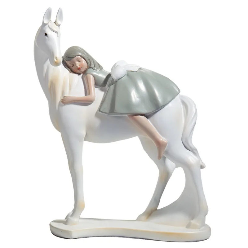 Nordic Fairy Girl Figurines White Horse Statues Cute Decoration Resin Lovely Gift Girls Birthday Present New Year Decor
Nordic Fairy Girl Figurines White Horse Statues Cute Decoration Resin Lovely Gift Girls Birthday Present New Year Decor