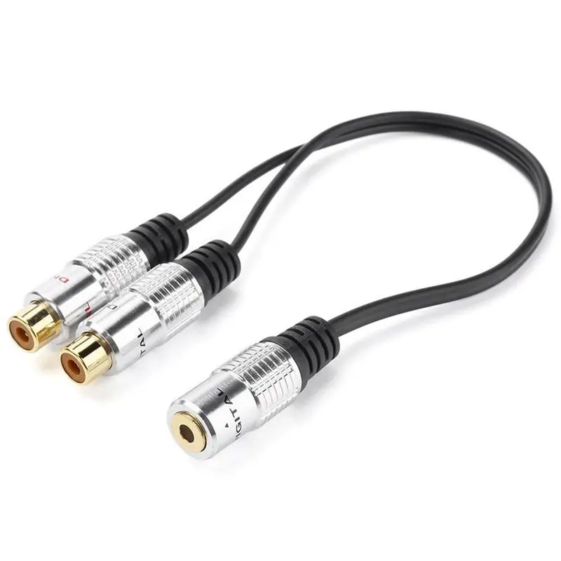 3.5mm (1/8 inch) Stereo Jack Female to 2 Dual RCA o Splitter Y Adapter Cable for Connector AV o/Video | Электроника