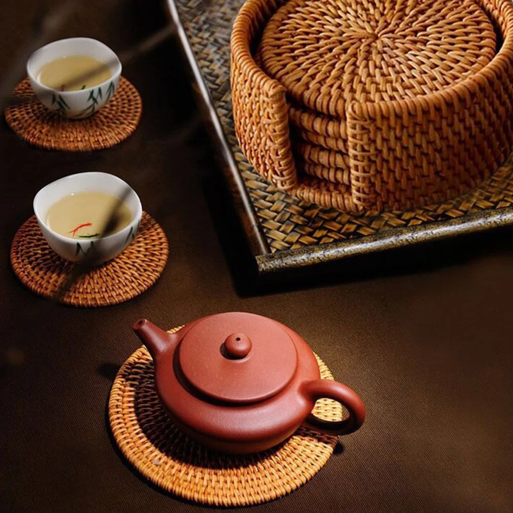 6Pcs Round Natural Rattan Coasters Bowl Pad Handmade Insulation Placemats Table Padding Cup Mats Kitchen Decoration Accessories
6Pcs Round Natural Rattan Coasters Bowl Pad Handmade Insulation Placemats Table Padding Cup Mats Kitchen Decoration Accessories
