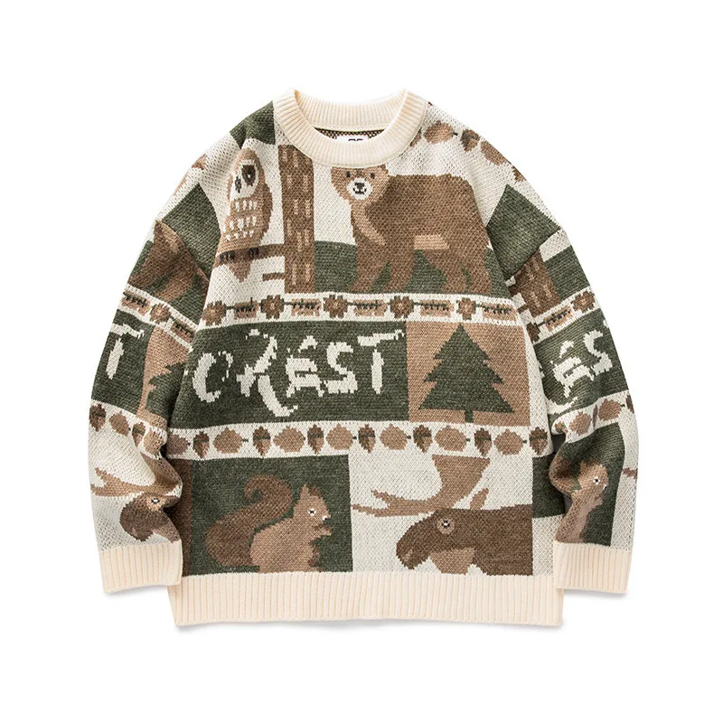 2021 Autumn Couples Knitted Sweater O-Neck Long Sleeve Mne's Pullovers Cartoon Print Women Knitting Sweater Femme Pull Femme
2021 Autumn Couples Knitted Sweater O-Neck Long Sleeve Mne's Pullovers Cartoon Print Women Knitting Sweater Femme Pull Femme
