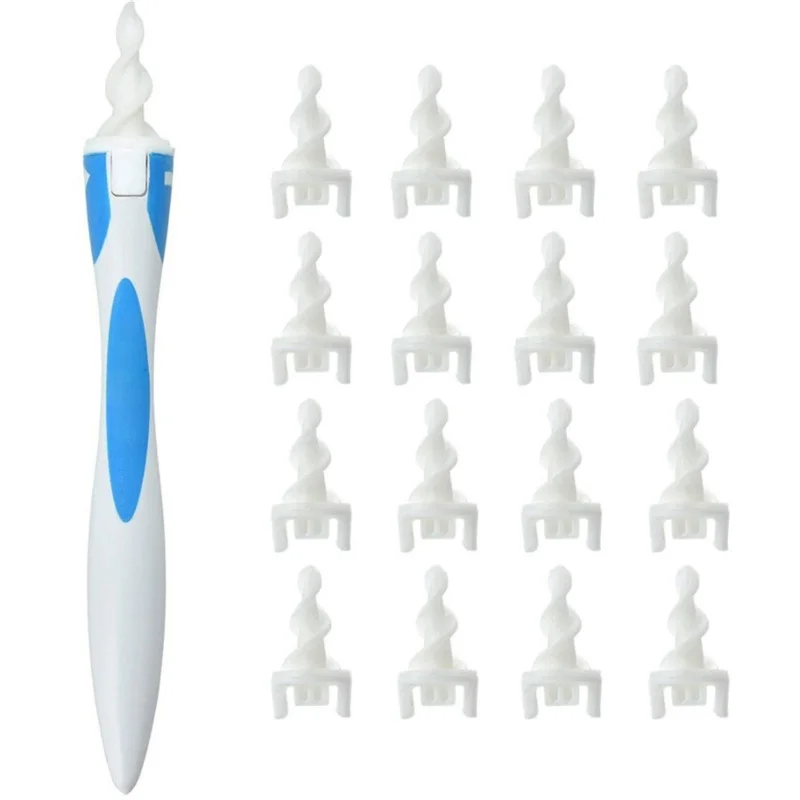 Removal EarWax Cleaner Easy Swab Soft Head Clean Ears Machine Spiral Soft Safe Earpick Tools Include 15PCS Replacement Heads
Removal EarWax Cleaner Easy Swab Soft Head Clean Ears Machine Spiral Soft Safe Earpick Tools Include 15PCS Replacement Heads