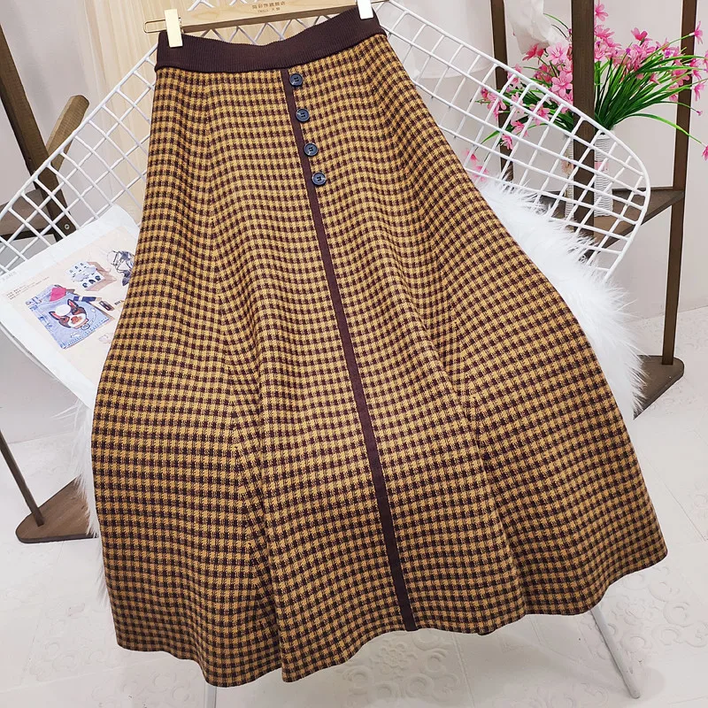 Korobov 2021 New Plaid Autumn Winter Skirts Japanese High Waist A-Line Skirt Korean Chic Sweet Office Lady Faldas Mujer
Korobov 2021 New Plaid Autumn Winter Skirts Japanese High Waist A-Line Skirt Korean Chic Sweet Office Lady Faldas Mujer