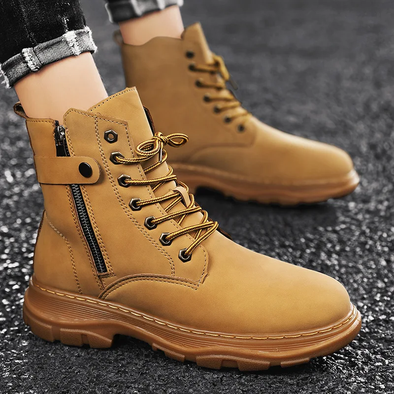 Men Ankle Boots New Fashion Autumn Motorcycle Boots Zapatos De Hombre Lace Up Non-slip Waterproof Male Platform Boots
Men Ankle Boots New Fashion Autumn Motorcycle Boots Zapatos De Hombre Lace Up Non-slip Waterproof Male Platform Boots