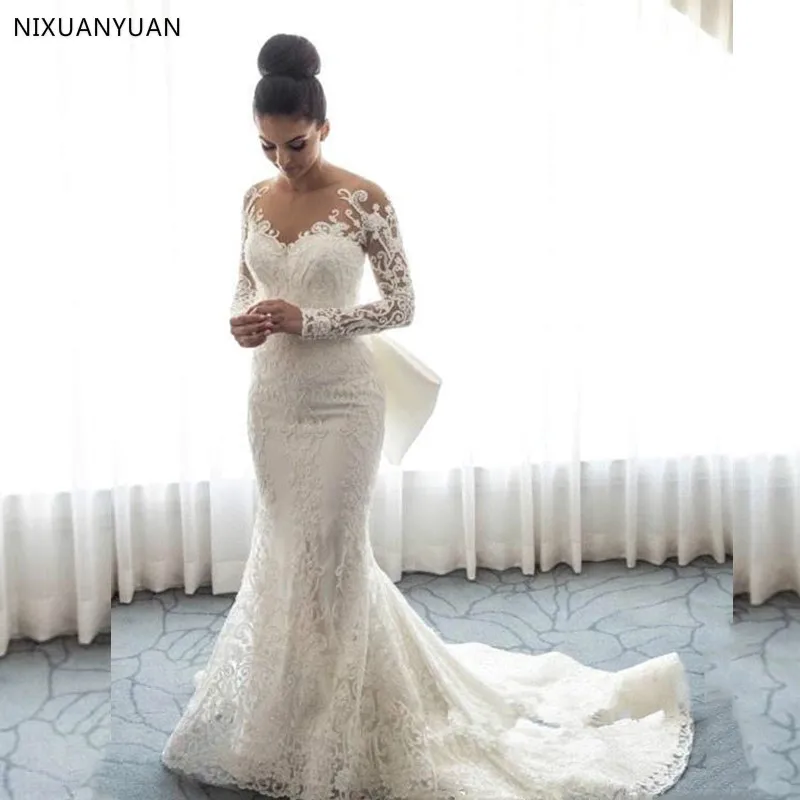 Mermaid Wedding Dresses 2021 Long Sleeves Elegant Lace Wedding Gowns Plus Size Luxury Robe De Mariee
Mermaid Wedding Dresses 2021 Long Sleeves Elegant Lace Wedding Gowns Plus Size Luxury Robe De Mariee