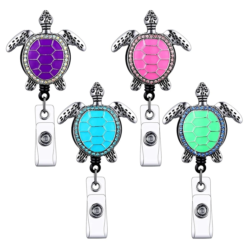 4 Pieces Turtle Badge Reel Retractable ID Badge Holder Sea With Alligator Clip For Office Worker Nurse Teacher Student
4 Pieces Turtle Badge Reel Retractable ID Badge Holder Sea With Alligator Clip For Office Worker Nurse Teacher Student