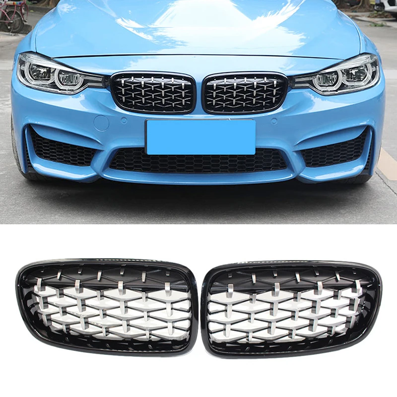 A Pair Front Kidney Grille For BMW 3 Series F30 F31 F35 2012-2018 Chrome Diamond Sedan Grille Meteor Style Front Bumper Grille
A Pair Front Kidney Grille For BMW 3 Series F30 F31 F35 2012-2018 Chrome Diamond Sedan Grille Meteor Style Front Bumper Grille