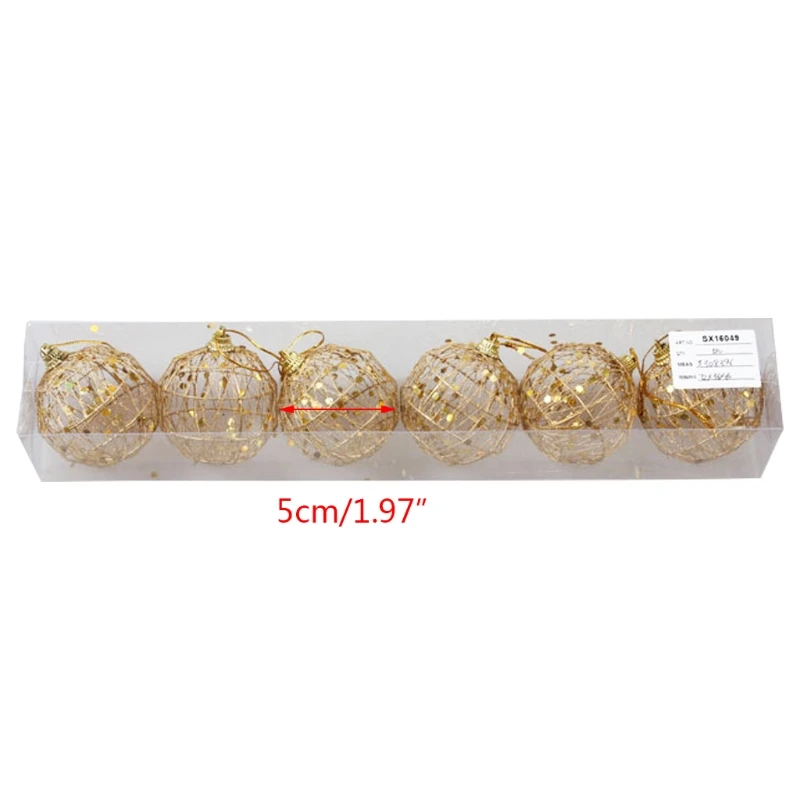 6Pcs 5cm Christmas Balls Ornaments Xmas Tree Hanging Decoration Party Pendant with Fastening Strap
6Pcs 5cm Christmas Balls Ornaments Xmas Tree Hanging Decoration Party Pendant with Fastening Strap