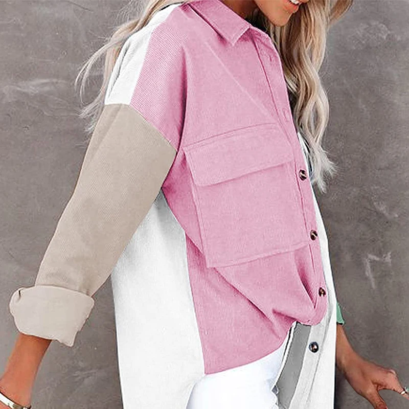 Women Corduroy Long Sleeve Button Down Collared Shirt Oversized Lightweight Shacket Jacket Tops
Women Corduroy Long Sleeve Button Down Collared Shirt Oversized Lightweight Shacket Jacket Tops