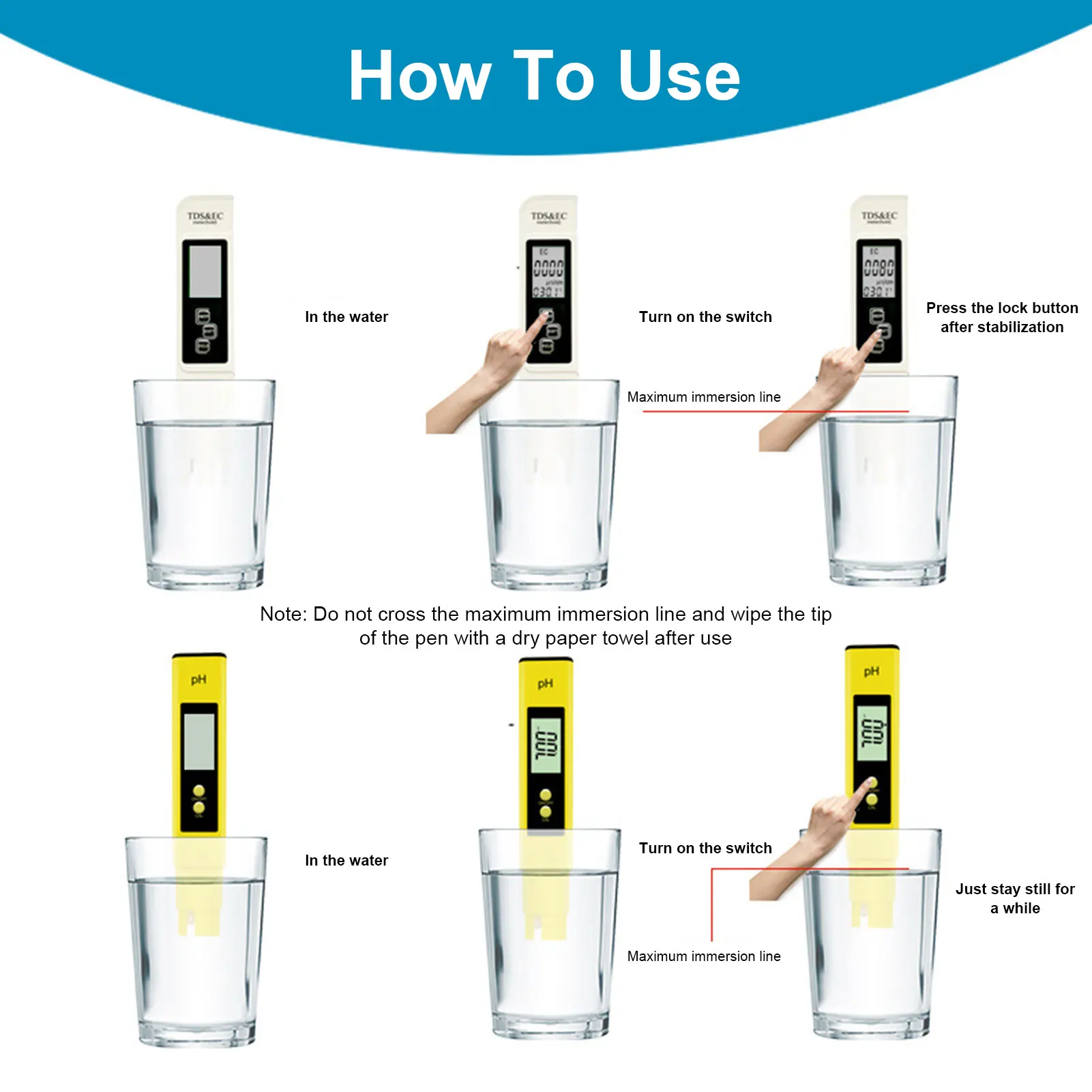 PH Acidometer Water Quality Detector PH Value Test Prod EC&TDS Conductivity Water Quality Testing Pen
PH Acidometer Water Quality Detector PH Value Test Prod EC&TDS Conductivity Water Quality Testing Pen