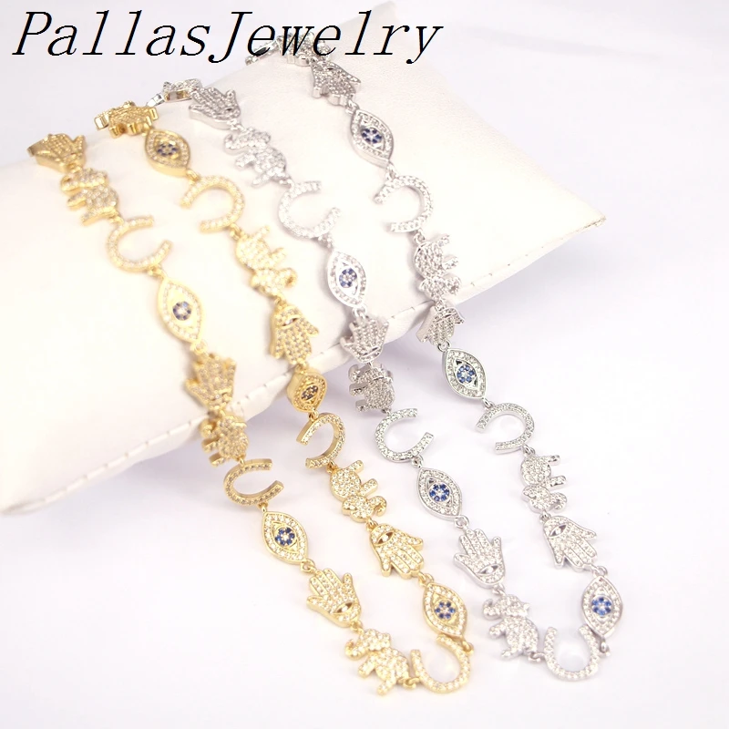 2Pcs Micro Pave CZ Gold Silver Color Lucky Turkish Jewelry eye Hamsa Hand Elephant Pendant Necklace
2Pcs Micro Pave CZ Gold Silver Color Lucky Turkish Jewelry eye Hamsa Hand Elephant Pendant Necklace