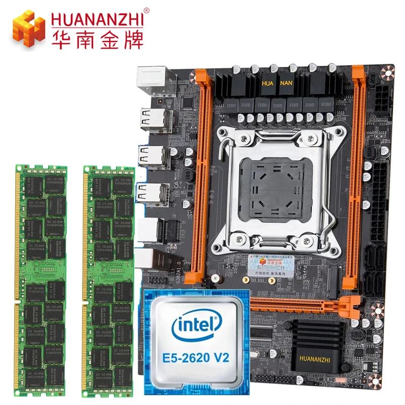 Материнская плата HUANANZHI X79 Intel Xeon E5 2620 V2 2 1 ГГц 2*8 Гб (16 Гб) DDR3 1600 МГц | Компьютеры и
