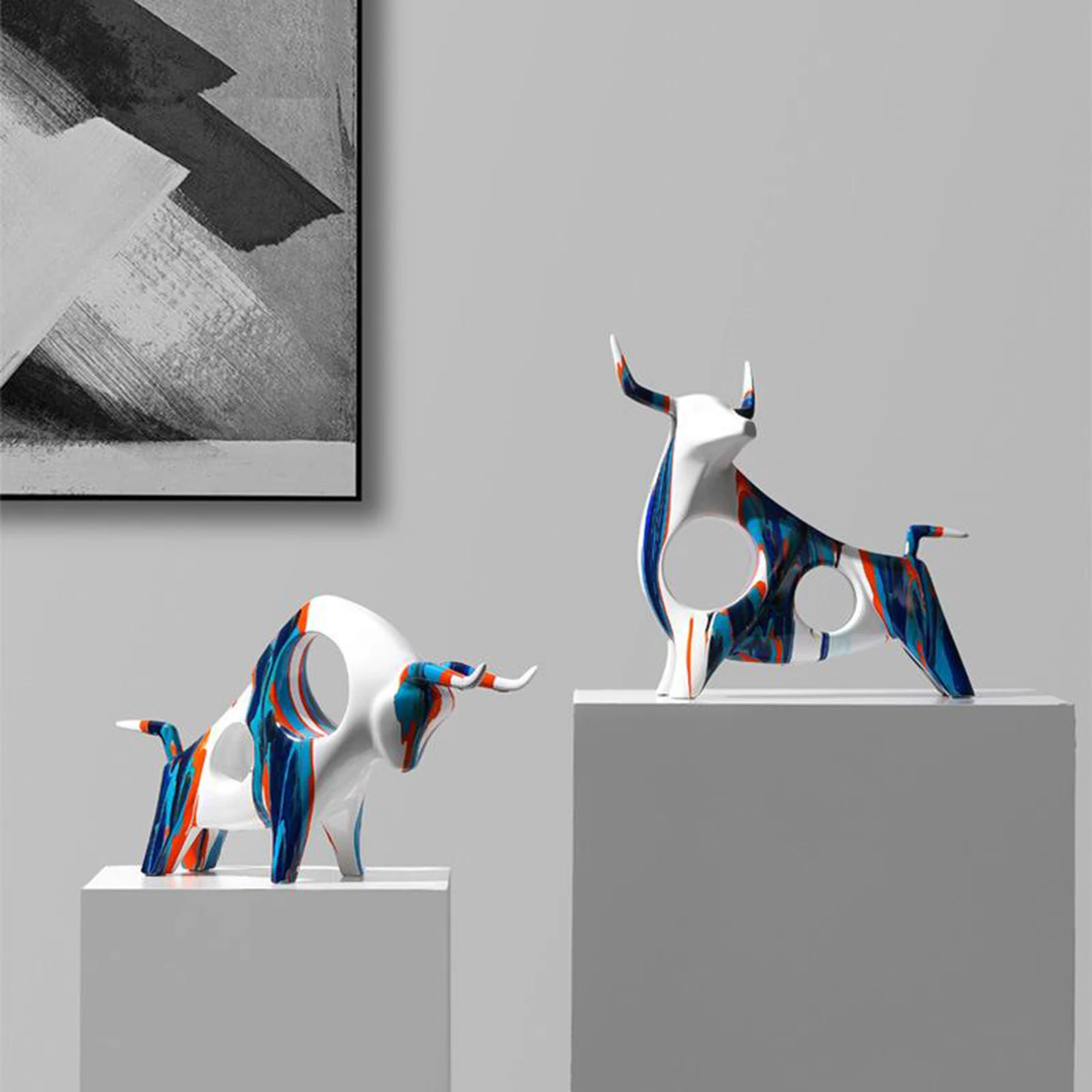 Cow Ornaments Resin Bull Statue Sculpture Home Living Room Office Desktop Decoration Accessories
Cow Ornaments Resin Bull Statue Sculpture Home Living Room Office Desktop Decoration Accessories