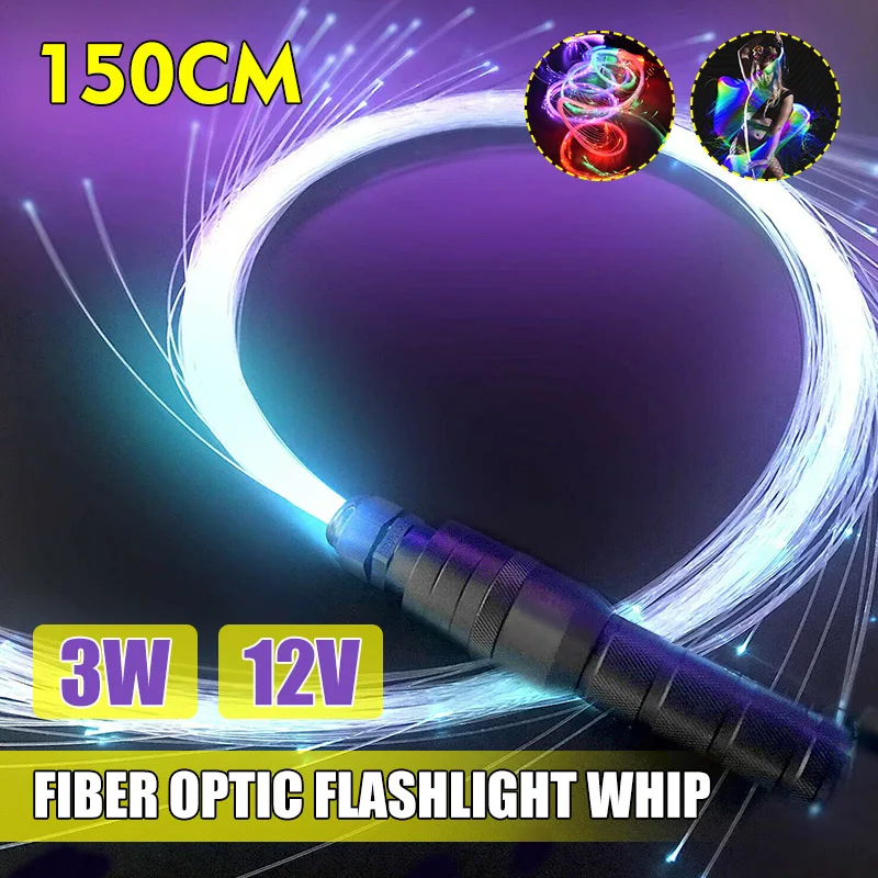 150CM LED Fiber Optic Whip 360° Rotation More Modes and Effects Light Up Waving Holiday Lighting Fiber Optic Dance Whips
150CM LED Fiber Optic Whip 360° Rotation More Modes and Effects Light Up Waving Holiday Lighting Fiber Optic Dance Whips