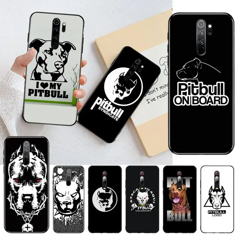 YJZFDYRM Pitbull dog Black мягкий чехол для телефона из ТПУ Redmi Note 9 8 8T 8A 7 6 6A Go Pro Max K20 |
