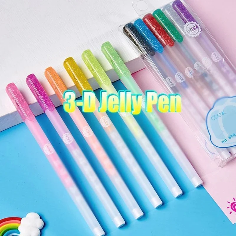 6/12Pcs 3D Glossy Jelly Ink Pen Waterproof Fade-proof for DIY Album Card Kids Writing School Office Supplies Pens Gift
6/12Pcs 3D Glossy Jelly Ink Pen Waterproof Fade-proof for DIY Album Card Kids Writing School Office Supplies Pens Gift