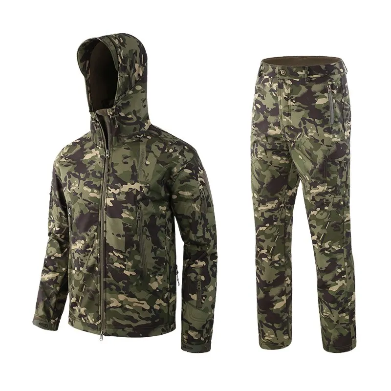 New Outdoor Tactical Military Jacket Men Softshell Fleece Camouflage Waterproof Jacket + Pants Camping Hiking Hunting Sport Suit
New Outdoor Tactical Military Jacket Men Softshell Fleece Camouflage Waterproof Jacket + Pants Camping Hiking Hunting Sport Suit