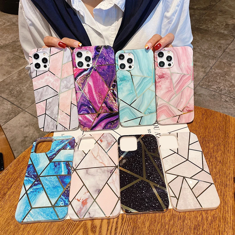 Ultra-thin Plating Geometric Marble Phone Case For iPhone 12 11 Pro Max SE XSmax XR X 8 7 6 Plus Luxury IMD Soft Silicone Cover
Ultra-thin Plating Geometric Marble Phone Case For iPhone 12 11 Pro Max SE XSmax XR X 8 7 6 Plus Luxury IMD Soft Silicone Cover