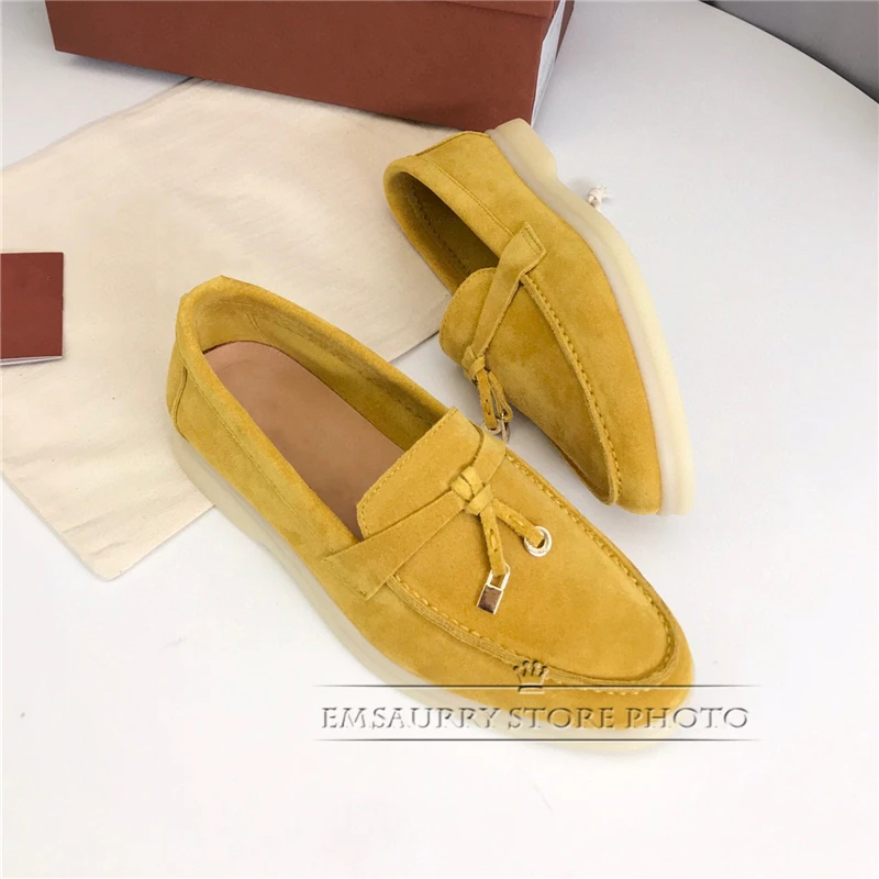 Quality Suede Sewing Round Toe Slip-on Loafers For Girls Flat Heel Metal Locked Decor Spring Outwear Casual Shoes Woman
Quality Suede Sewing Round Toe Slip-on Loafers For Girls Flat Heel Metal Locked Decor Spring Outwear Casual Shoes Woman