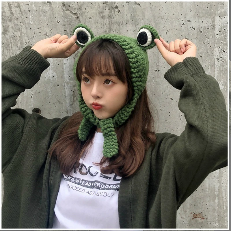 Frog Hat Beanies Knitted Winter Hat Solid Hip-hop Skullies Knitted Hat Cap Costume Accessory Gifts Warm Winter Lovely Christmas
Frog Hat Beanies Knitted Winter Hat Solid Hip-hop Skullies Knitted Hat Cap Costume Accessory Gifts Warm Winter Lovely Christmas